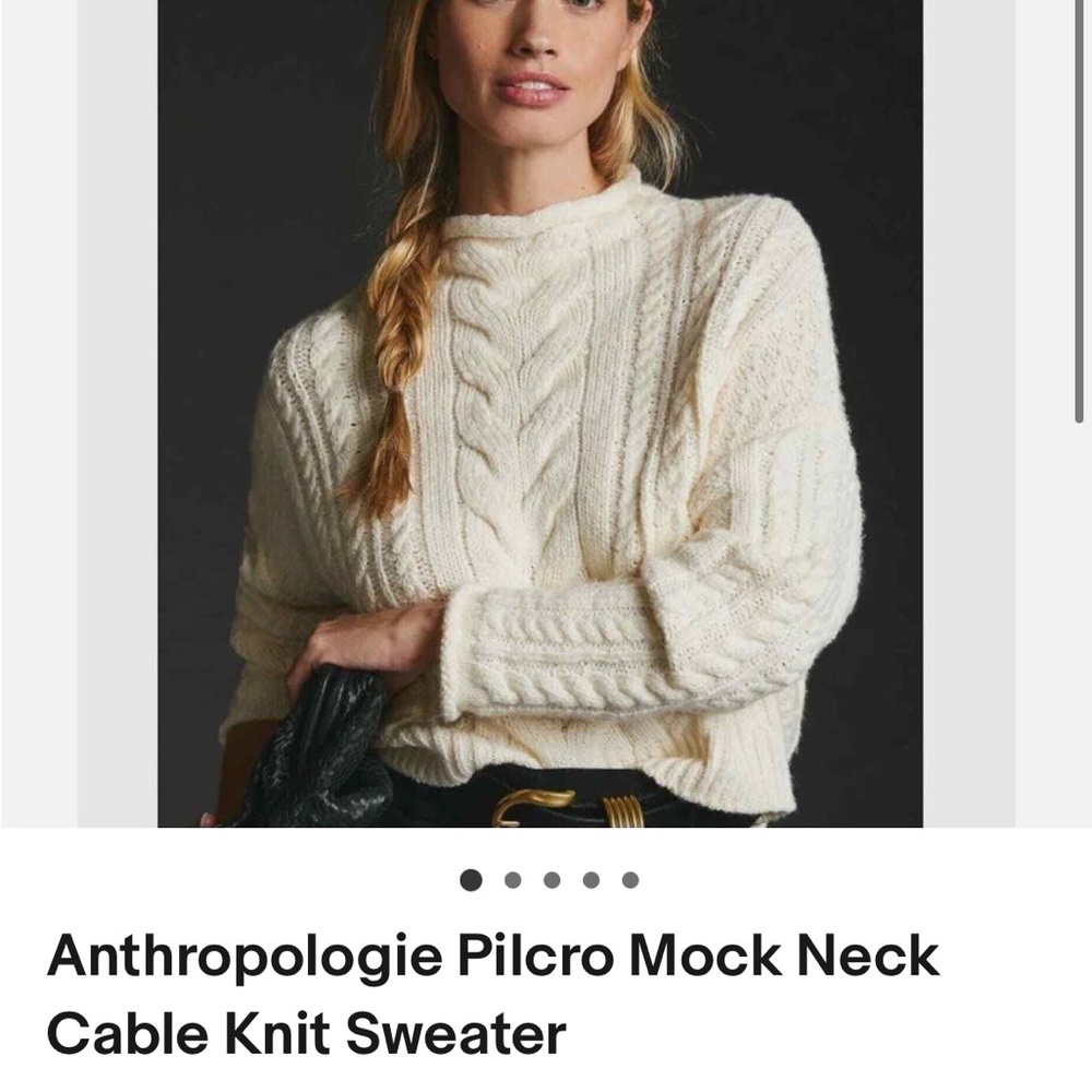 Pilcro Anthropologie Cableknit sweater (small)